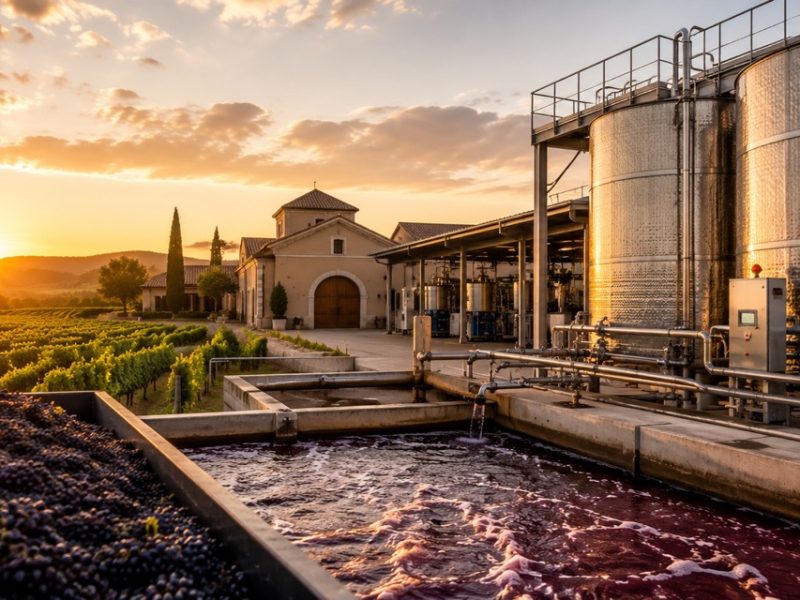 Tratamiento de aguas para industria vinícola